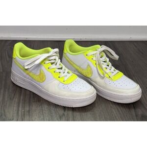 Nike Air Force 1 LV8 GS White Volt Pink Glow Neon Sneakers 6.5Y Womens 8
